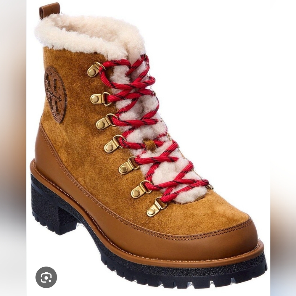 Tory burch shearling boots